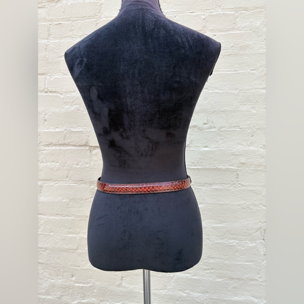 Vintage Snakeskin Belt w/ Stunning Buckle - Picture 4 of 5
